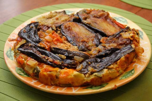 Vegetable casserole with eggplant
