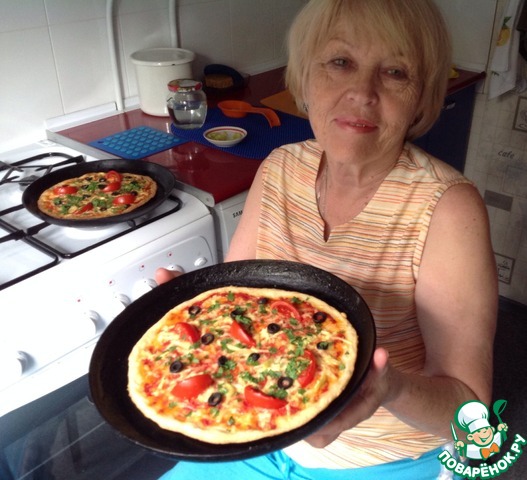 Открытый пирог с овощами