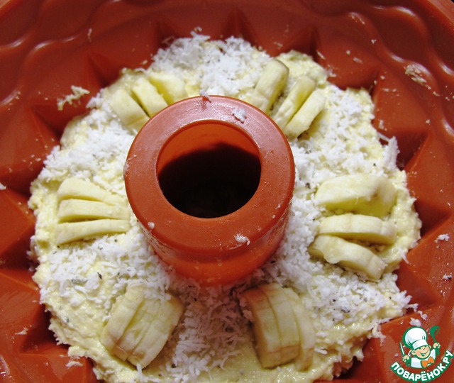 Cake coconut-banana