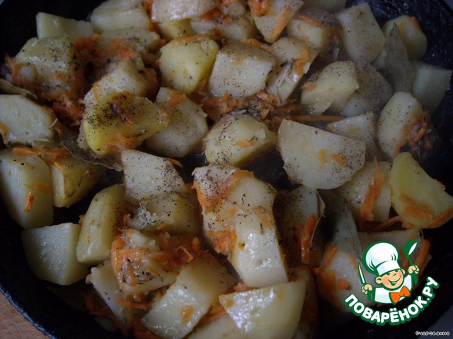 Potatoes baked in the oven