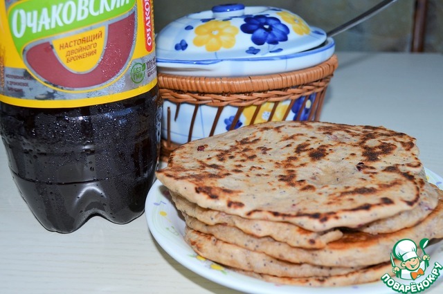Хлеб и лепешки ячменные на квасе