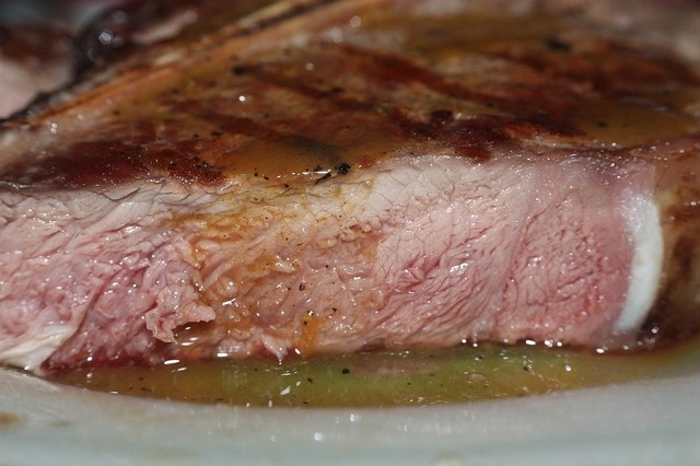 Steak with citrus sauce