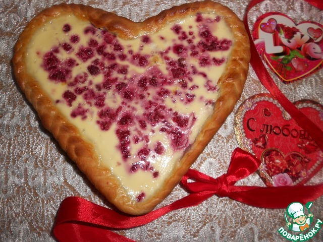 Cheese cake with raspberries