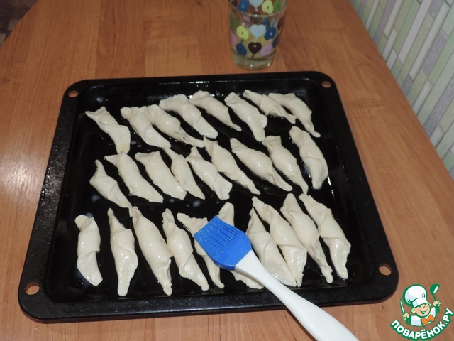 Croissants of puff pastry