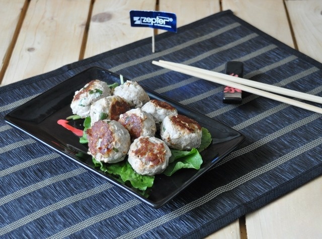 Spicy Korean meatballs