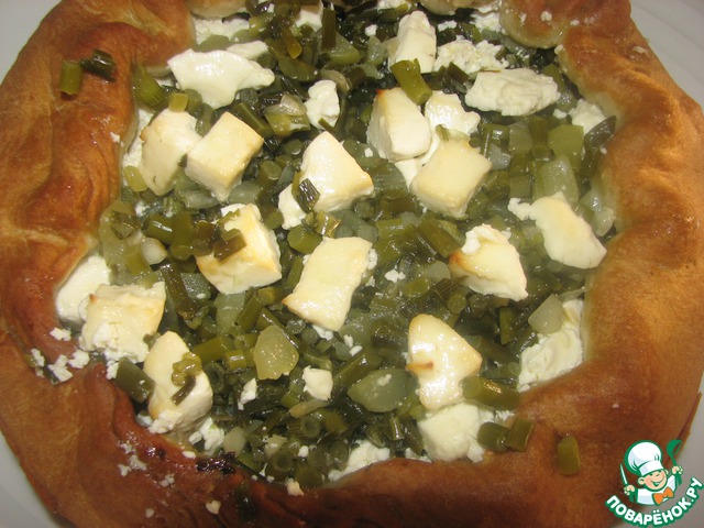 Quiche with leeks and feta 
