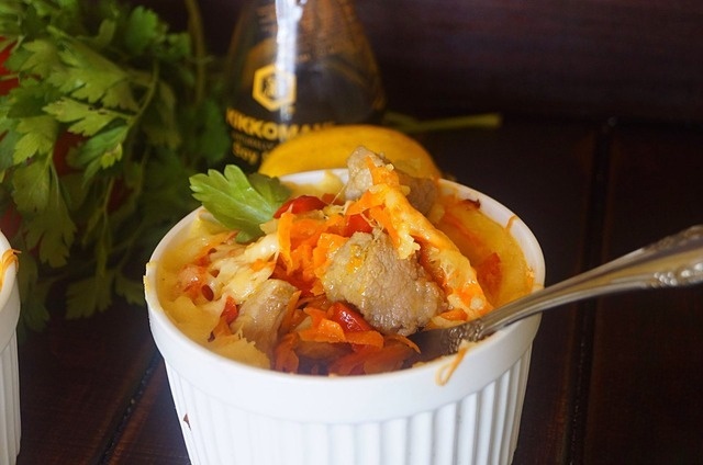 Potato mini-casseroles with meat