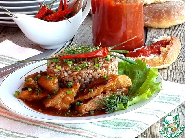 Pork in a summer sauce