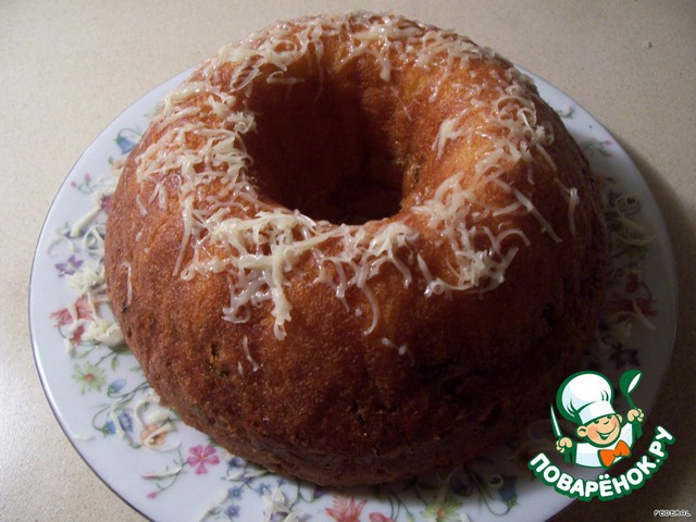 Кекс с сыром и колбасой