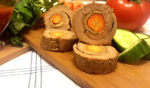 Roulade of beef brisket