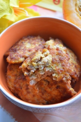 Meat pancakes with pumpkin