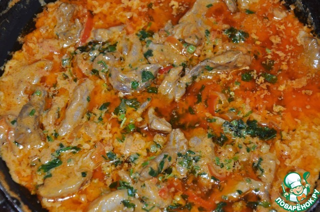 Pork in tomato-cream sauce