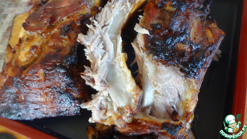 Pork ribs BBQ