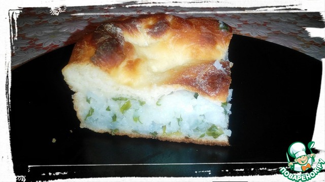 Pot pie with rice and greens