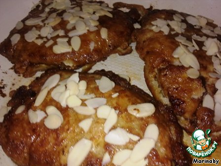 Pork in almond petals