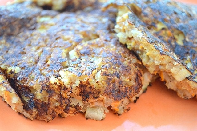 Buckwheat pancakes with carrot and Apple