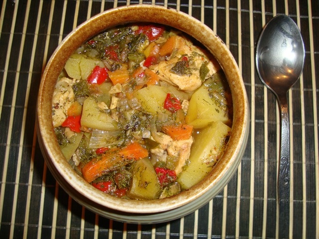 The potatoes in the pot