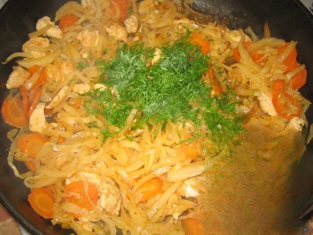 Braised cabbage 