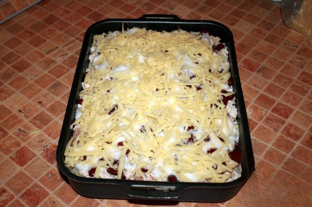 Casserole of chicken and beans