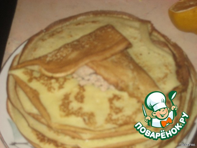 Блинчики с мясом телятины