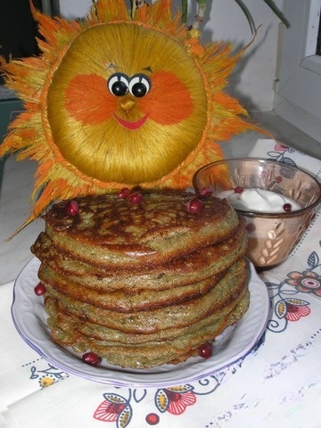 Green fritters of pumpkin seeds