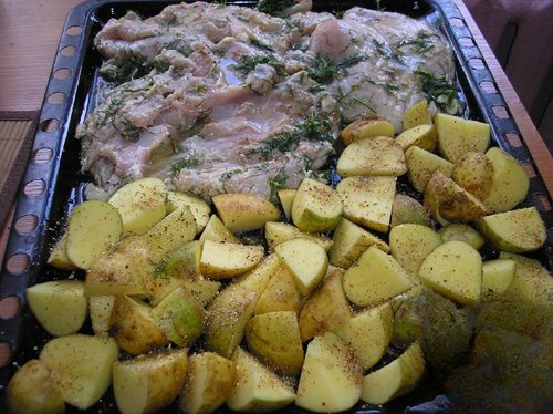 Куриное филе в лимонном маринаде