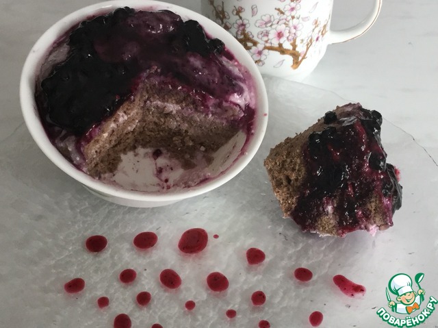 Овсяно-льняной кекс в микроволновке
