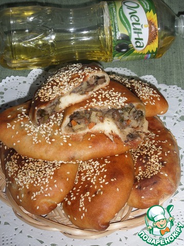 Vegetable patties with potatoes and mushrooms