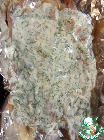 Минтай под йогуртовой шубой