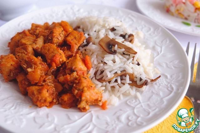 Fried rice and mushrooms