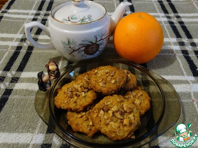 Rice-oatmeal cookies with orange flavor