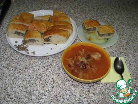 Snack cake with chicken liver