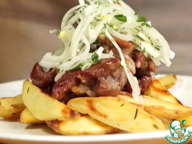 Pork in beer with potatoes 