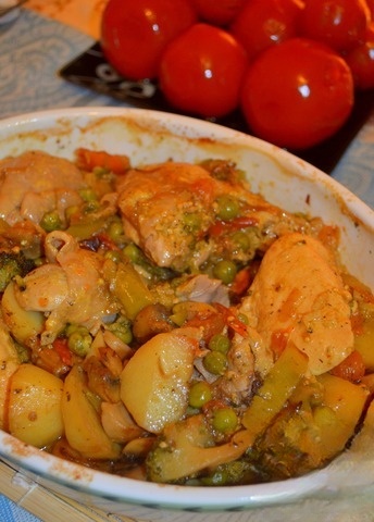 Курица с овощами 