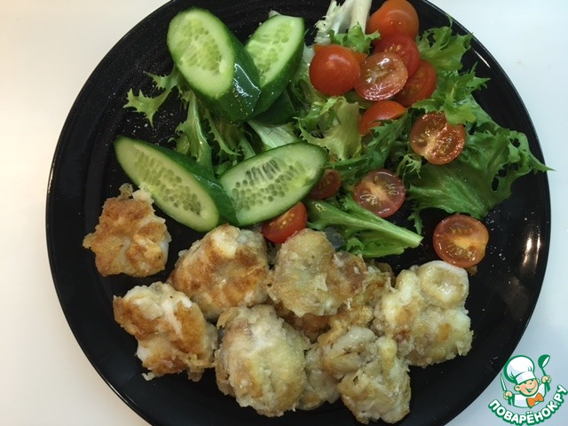 Fried cod tongues