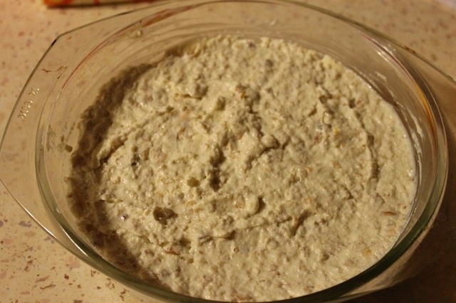 Cheesecake with oatmeal and orange