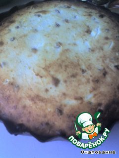 Пирог творожный с изюмом
