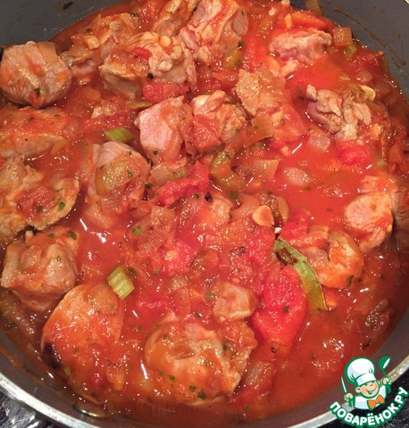 Lamb stew in tomato sauce