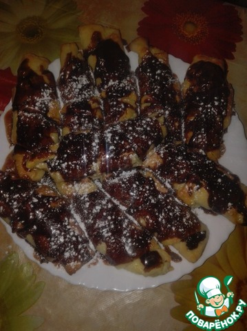 Bagels with cottage cheese and chocolate