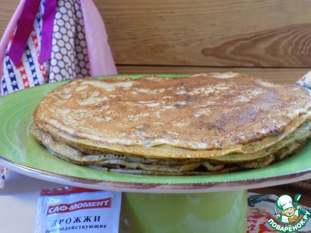 Нутовые тонкие блины с припёком