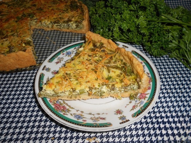 Пирог с сыром и зеленью