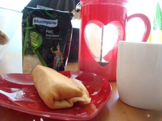 Pancakes with Apple pripek stuffed