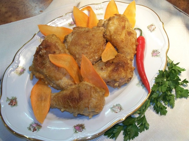 Цыпленок с лимонно-имбирной корочкой