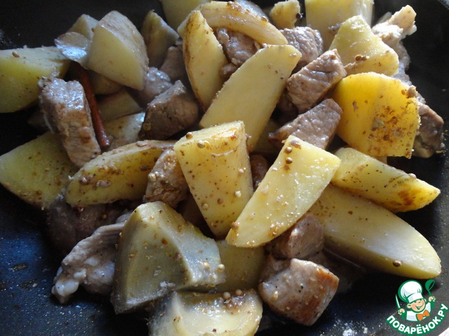 Pork with potatoes and artichokes