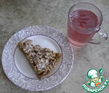 Пирог с тыквой и карамелизированными яблоками