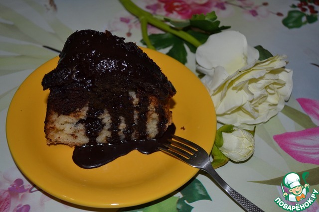 Cottage cheese-chocolate cupcake 