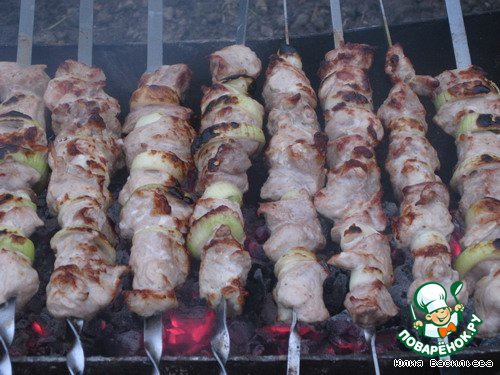 Skewers of pork