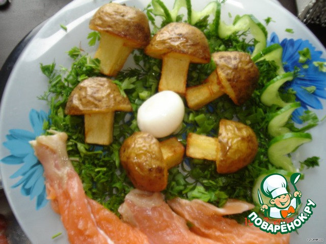 Маслята из картофеля