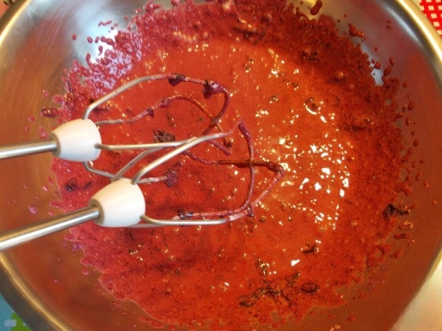 Pancakes for birch juice with blueberry sauce