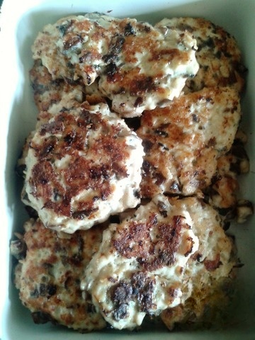 Рубленые котлеты из курицы и грибов